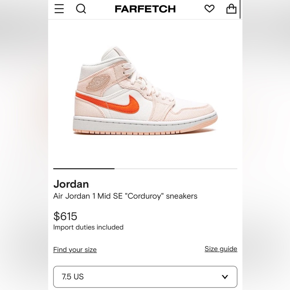 Women’s Corduroy Jordan 1s